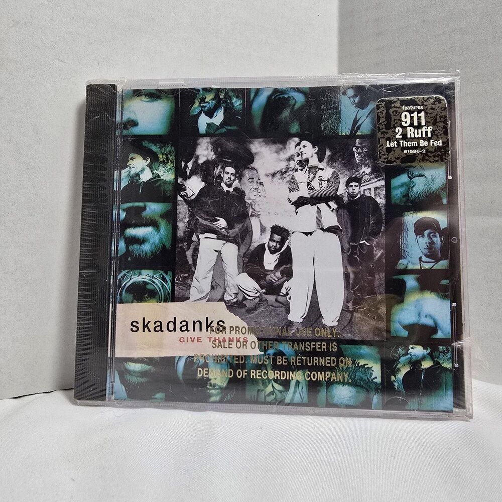 SKADANKS 1994 Promo Factory Sealed CD GIVE THANKS Elektra Ska/Reggae 61586-2